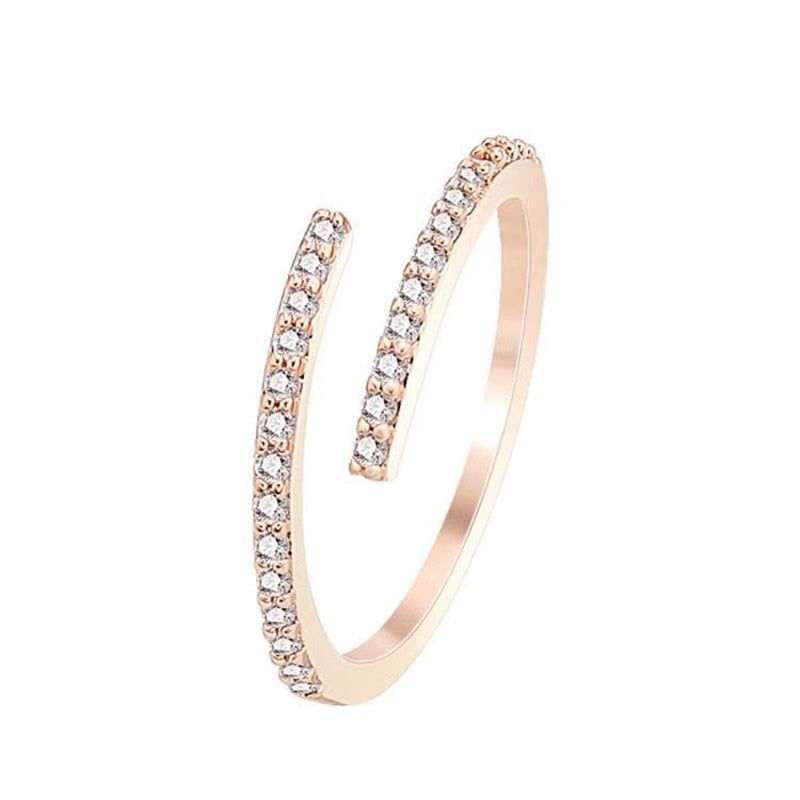 Geometric Rose Golden Finger Rings Charm Jewelry RCJNN09 Simple Fashion - Touchy Style .