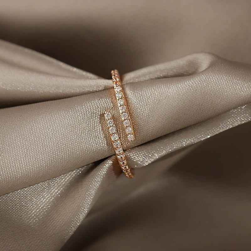 Geometric Rose Golden Finger Rings Charm Jewelry RCJNN09 Simple Fashion - Touchy Style