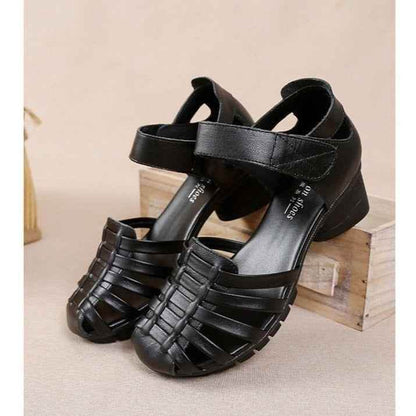 Gladiator Leather Hollow Out Sandals Women&