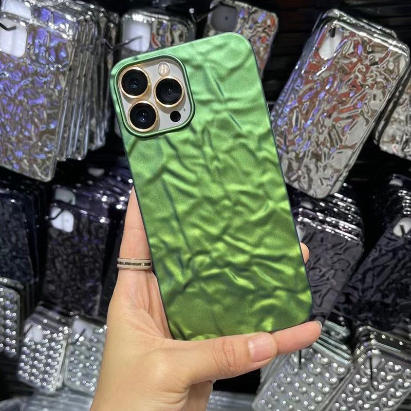 Glitter Laser Satin Cute Phone Cases For iPhone 13 Pro Max 7 8 Plus XR X XS 11 12 Pro Max - Touchy Style .