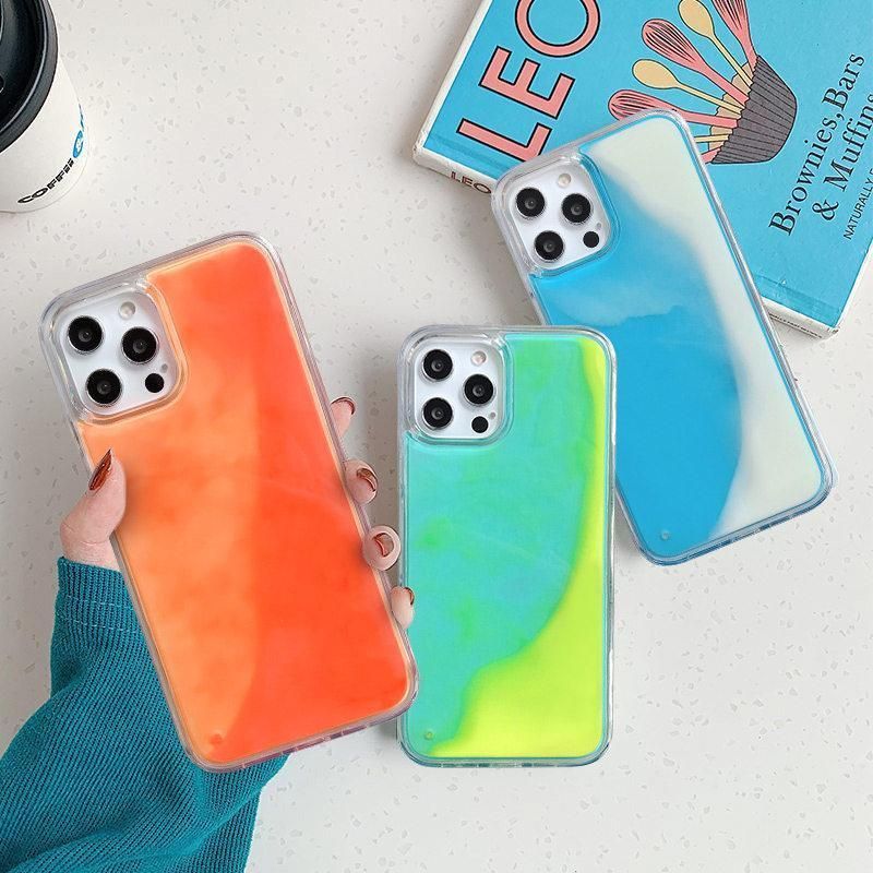 Glitter Luminous Cute Phone Case For iPhone 12 11 12 Pro Max XR XS Max X 7 8 Plus 12 Mini - Touchy Style .
