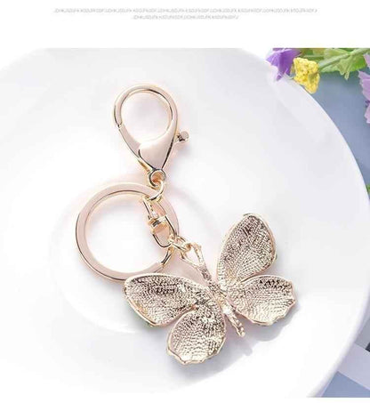 Glittering Full Rhinestone Butterfly Unique Key Chain - C5198 - Touchy Style