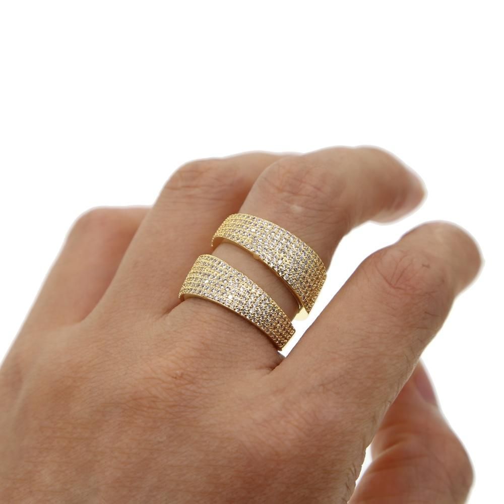 Gold Stackable Rings Set with Rose Gold, White Gold, and Yellow Gold
