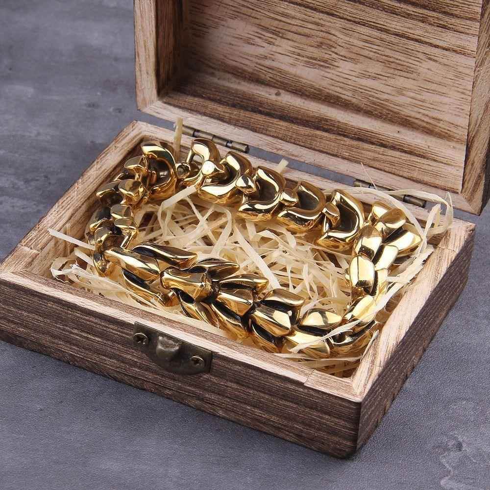 Golden Ouroboros Fashion Stainless Steel Bracelets Charm Jewelry BCJNVS32 For Men&