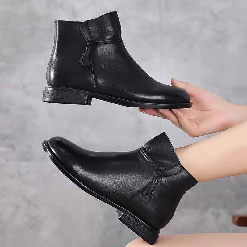 Handmade Leather Ankle Boots GCSV13 - Soft Women&