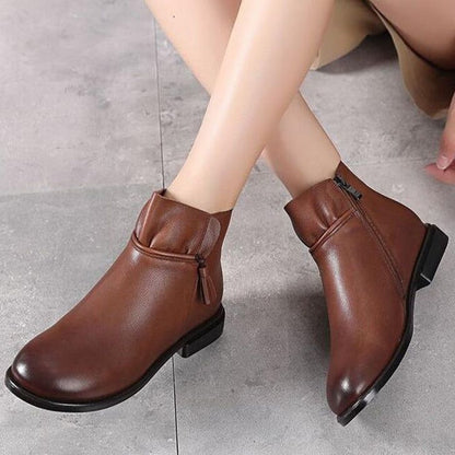 Handmade Leather Ankle Boots GCSV13 - Soft Women&