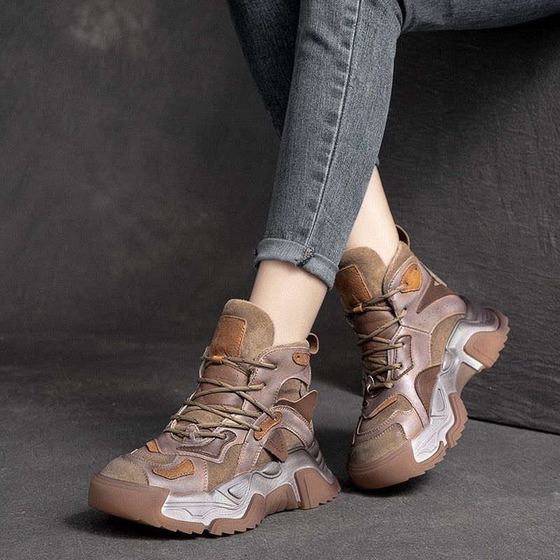 Handmade Leather Sneakers - Women&