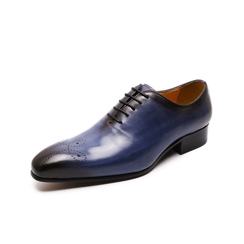 Handmade Oxfords Leather Men Shoes Fashion Casual Formal Business Dress Shoes MCSCOS12 - Touchy Style .