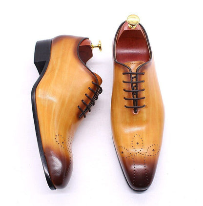 Handmade Oxfords Leather Men Shoes Fashion Casual Formal Business Dress Shoes MCSCOS12 - Touchy Style .