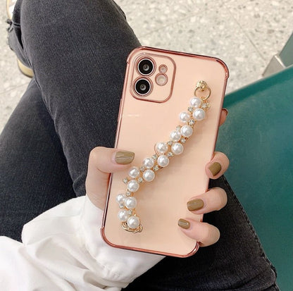 Heart Pearl Pattern Cute Phone Cases For iPhone 13 11 12 Pro Max XS X XR 7 8 Plus mini SE 2020 - Touchy Style .