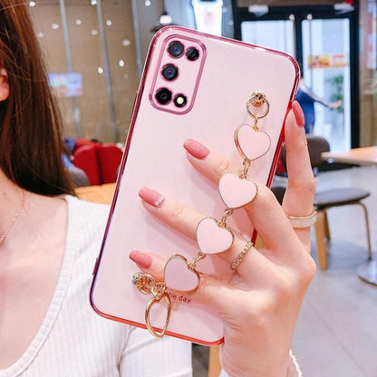 Heart Wrist Chain Cute Phone Case For Galaxy A32 A10 A20 A30 A50 A11 A21S A31 A71 A52 A72 A51 S21 - Touchy Style .
