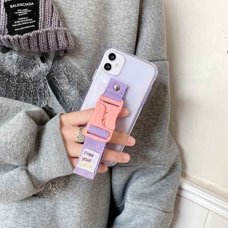 iPhone Cute Phone Cases For iPhone 12 Pro Max Mini 11 Pro Max X XS Max XR 7 8 Plus SE 2020 Fluorescence Lanyard Pattern - Touchy Style