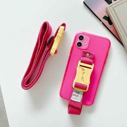 iPhone Cute Phone Cases For iPhone 12 Pro Max Mini 11 Pro Max X XS Max XR 7 8 Plus SE 2020 Fluorescence Lanyard Pattern - Touchy Style