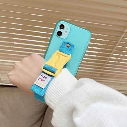 iPhone Cute Phone Cases For iPhone 12 Pro Max Mini 11 Pro Max X XS Max XR 7 8 Plus SE 2020 Fluorescence Lanyard Pattern - Touchy Style