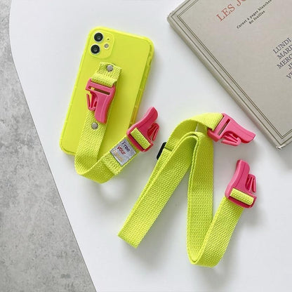 iPhone Cute Phone Cases For iPhone 12 Pro Max Mini 11 Pro Max X XS Max XR 7 8 Plus SE 2020 Fluorescence Lanyard Pattern - Touchy Style .