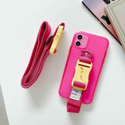 iPhone Cute Phone Cases For iPhone 12 Pro Max Mini 11 Pro Max X XS Max XR 7 8 Plus SE 2020 Fluorescence Lanyard Pattern - Touchy Style