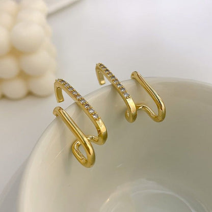 Irregular U-shaped Earrings Charm Jewelry XYS0240 Unusual Accessories - Touchy Style .