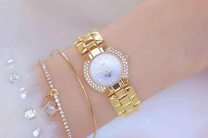 Ladies Simple Watch HMS0204 Quartz Diamond Dress Watch - Touchy Style