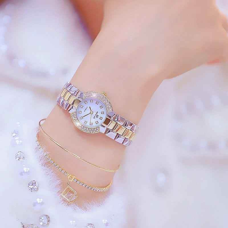 Ladies Simple Watch HMS0204 Quartz Diamond Dress Watch - Touchy Style