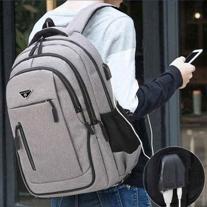 Large Capacity Cool Backpack Unisex Laptop Oxford Solid Big High School Bags UCBMOS11 - Touchy Style