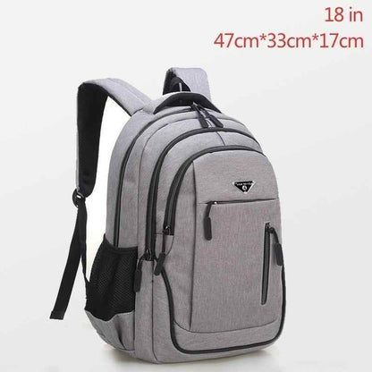 Large Capacity Cool Backpack Unisex Laptop Oxford Solid Big High School Bags UCBMOS11 - Touchy Style