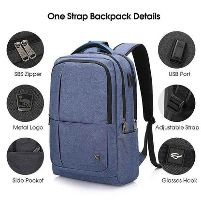 Large Capacity Cool Backpacks S01 Laptop Daypack Bookbag With USB Charging - Touchy Style .