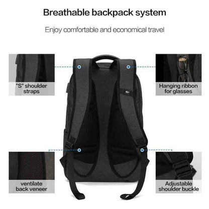 Large Capacity Cool Backpacks S01 Laptop Daypack Bookbag With USB Charging - Touchy Style