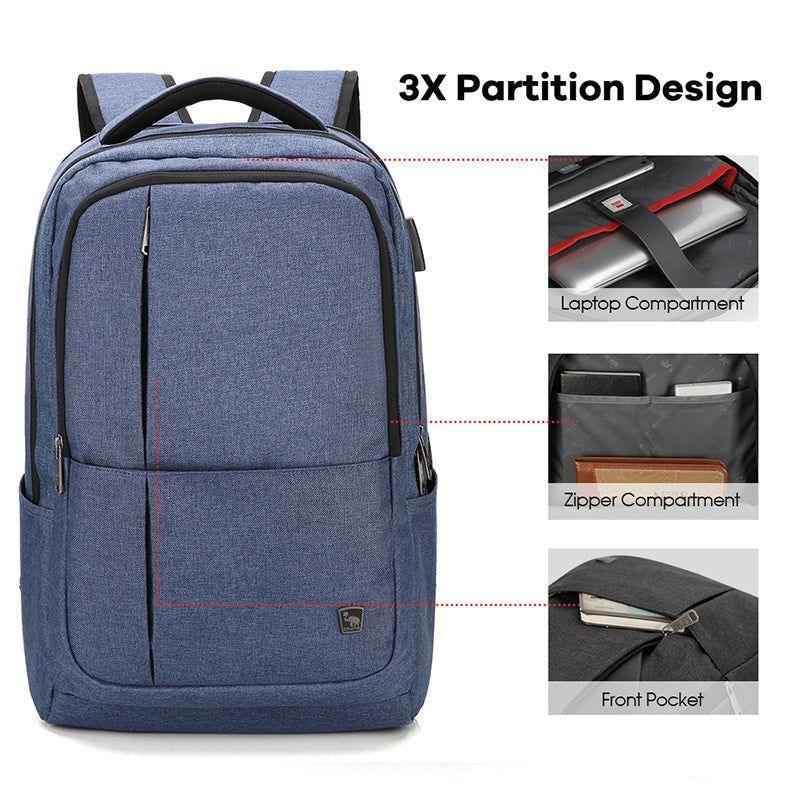 Large Capacity Cool Backpacks S01 Laptop Daypack Bookbag With USB Charging - Touchy Style .