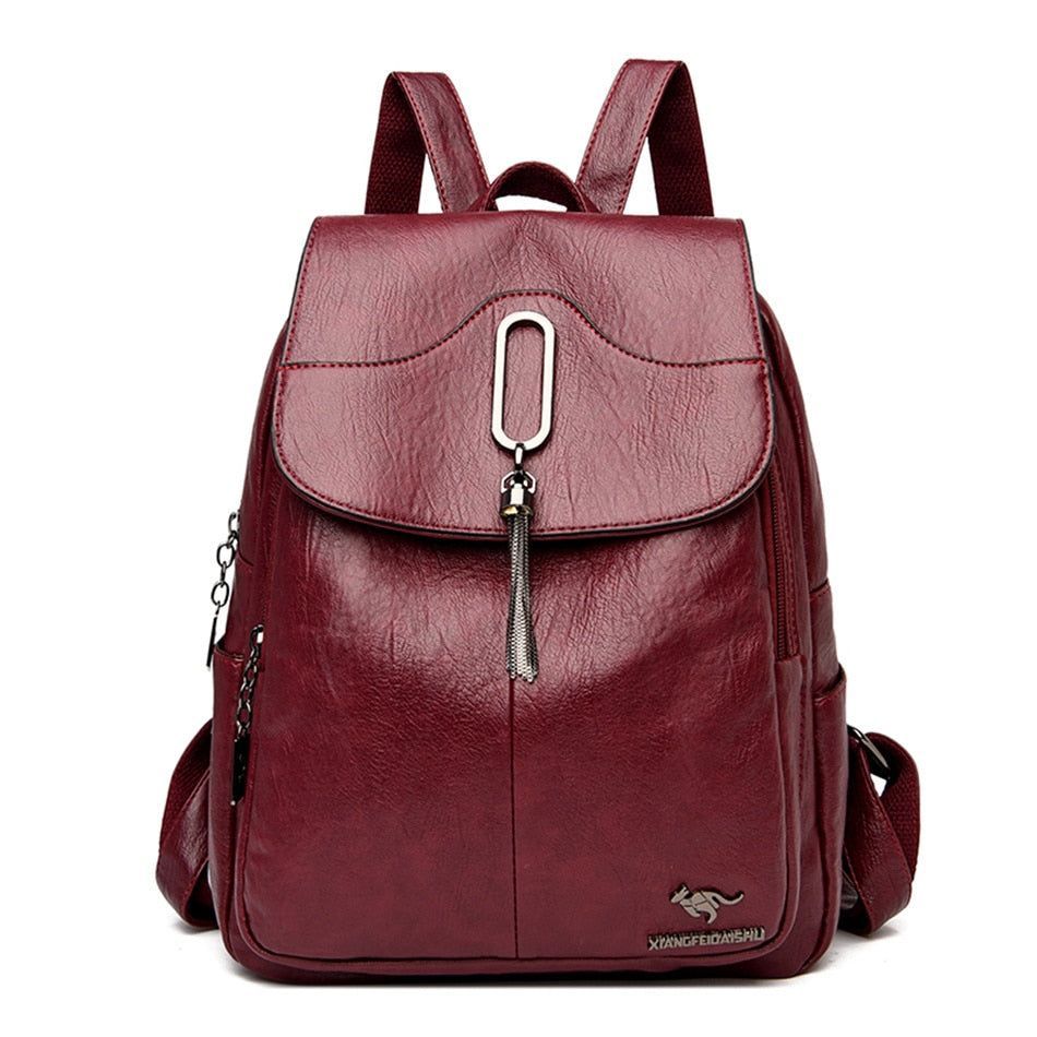 Large Capacity Leather Cool Backpacks GCBV56 Casual Travel School Bags for Teenager Grils - Touchy Style .