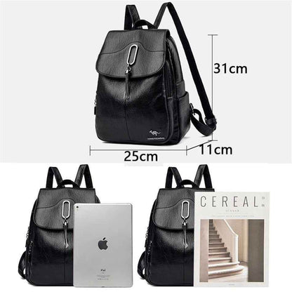 Large Capacity Leather Cool Backpacks GCBV56 Casual Travel School Bags for Teenager Grils - Touchy Style