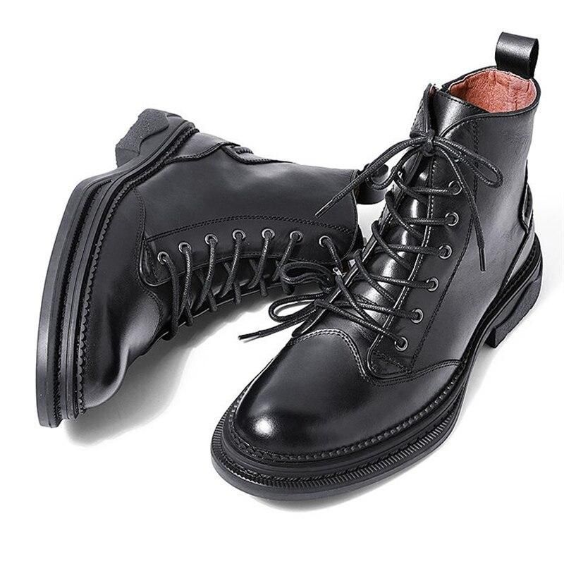 Leather Ankle Boots Business Men&