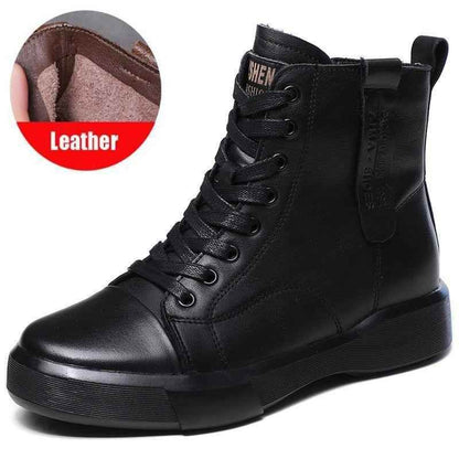 Leather Ankle Boots Lace-Up Handmade Soft Women&