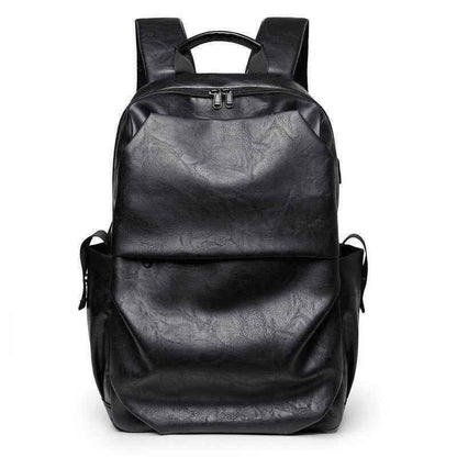 Leather Cool Backpack CBROS24 For Men Fashion Large Capacity Laptop Travel Bag - Touchy Style .