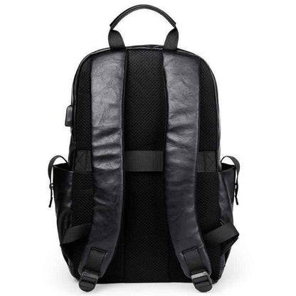 Leather Cool Backpack CBROS24 For Men Fashion Large Capacity Laptop Travel Bag - Touchy Style