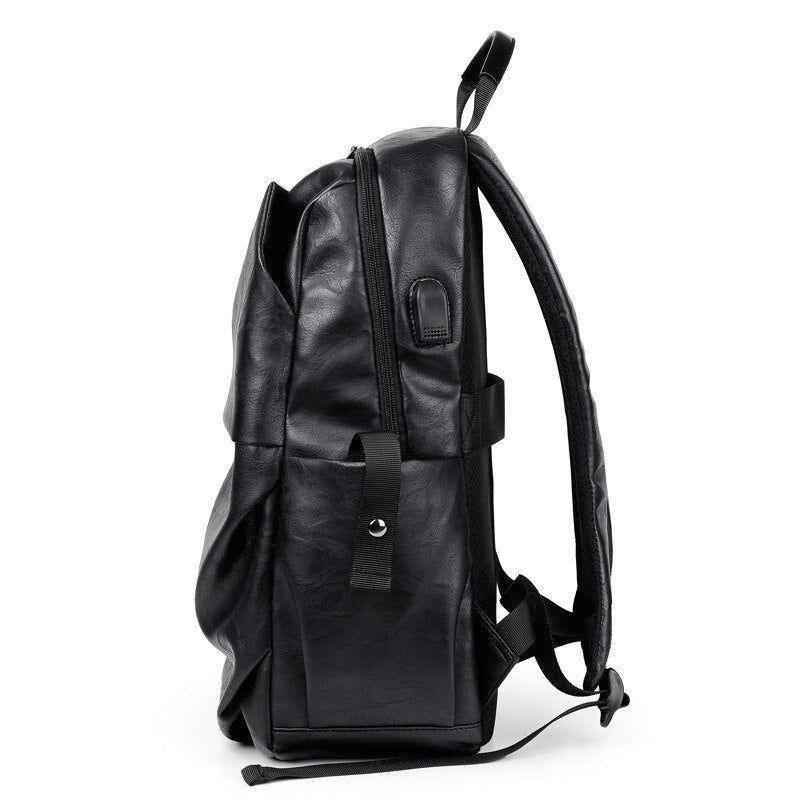 Leather Cool Backpack CBROS24 For Men Fashion Large Capacity Laptop Travel Bag - Touchy Style .