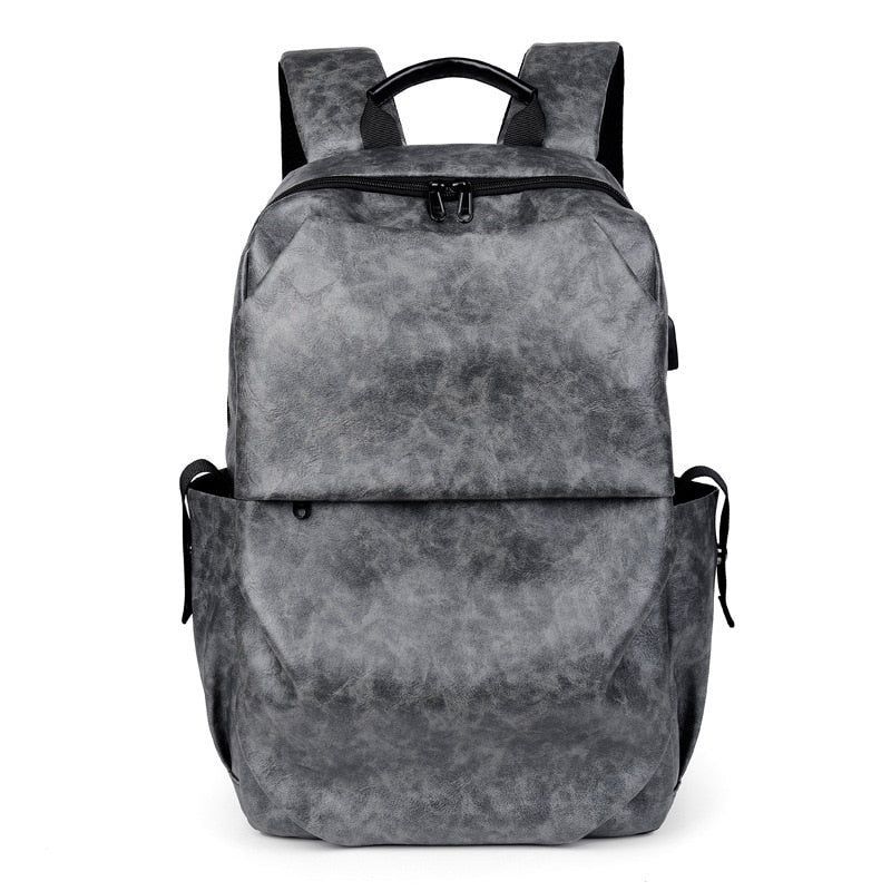 Leather Cool Backpack CBROS24 For Men Fashion Large Capacity Laptop Travel Bag - Touchy Style .
