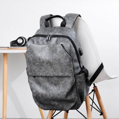 Leather Cool Backpack CBROS24 For Men Fashion Large Capacity Laptop Travel Bag