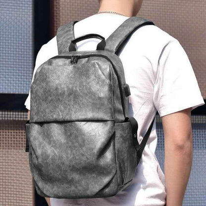 Leather Cool Backpack CBROS24 For Men Fashion Large Capacity Laptop Travel Bag - Touchy Style