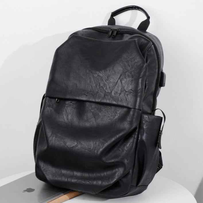 Leather Cool Backpack CBROS24 For Men Fashion Large Capacity Laptop Travel Bag - Touchy Style