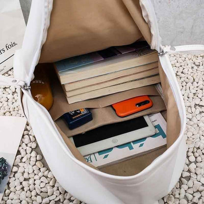 Leather Cool Backpack: Multi Pocket Big Travel Bag for Women XA503H - Touchy Style