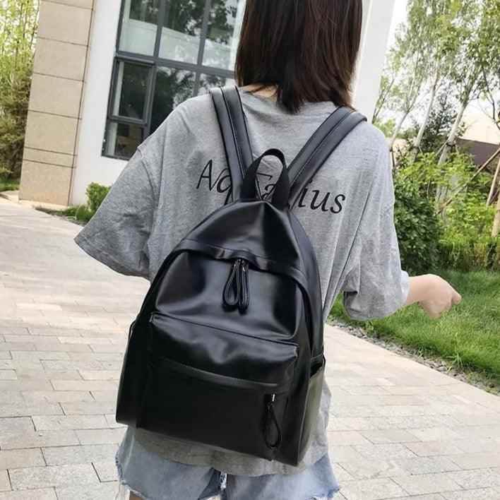 Leather Cool Backpack: Multi Pocket Big Travel Bag for Women XA503H - Touchy Style