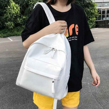 Leather Cool Backpack: Multi Pocket Big Travel Bag for Women XA503H - Touchy Style