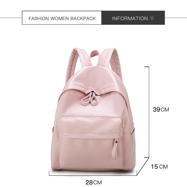 Leather Cool Backpack: Multi Pocket Big Travel Bag for Women XA503H - Touchy Style .