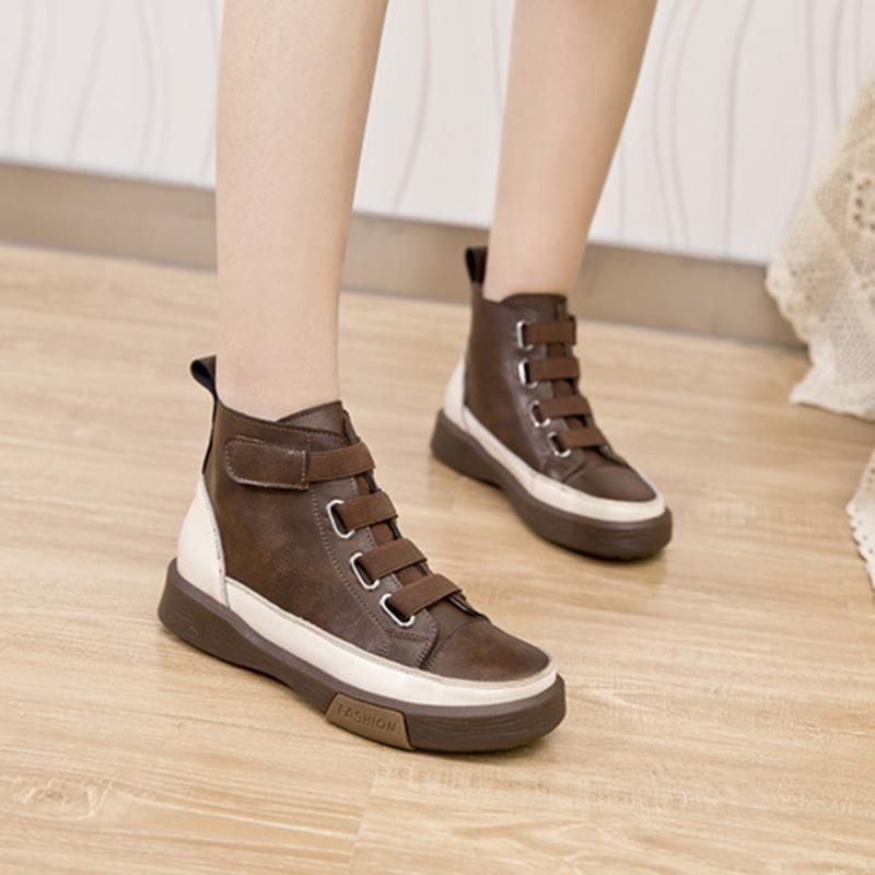 Leather Fashion Comfy Ankle Boots Women&
