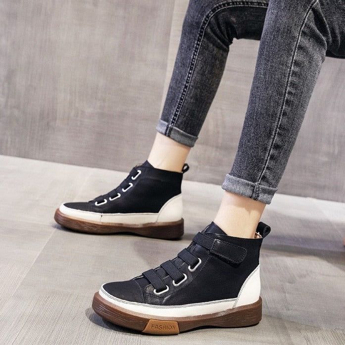 Leather Fashion Comfy Ankle Boots Women&