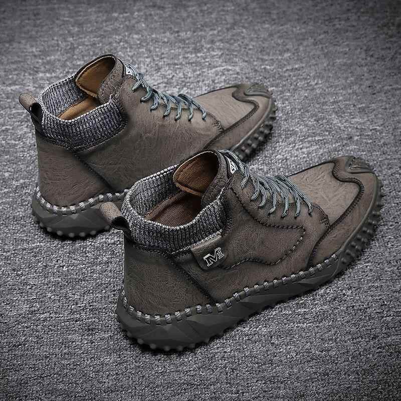 Leather Fashion Outdoor Ankle Boots Men&