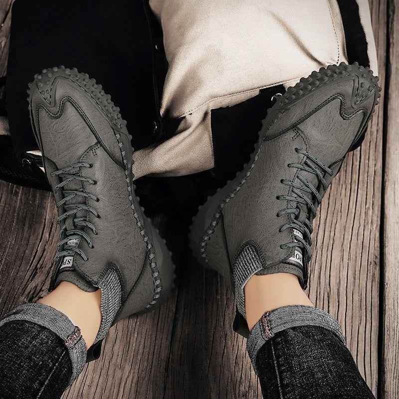 Leather Fashion Outdoor Ankle Boots Men&