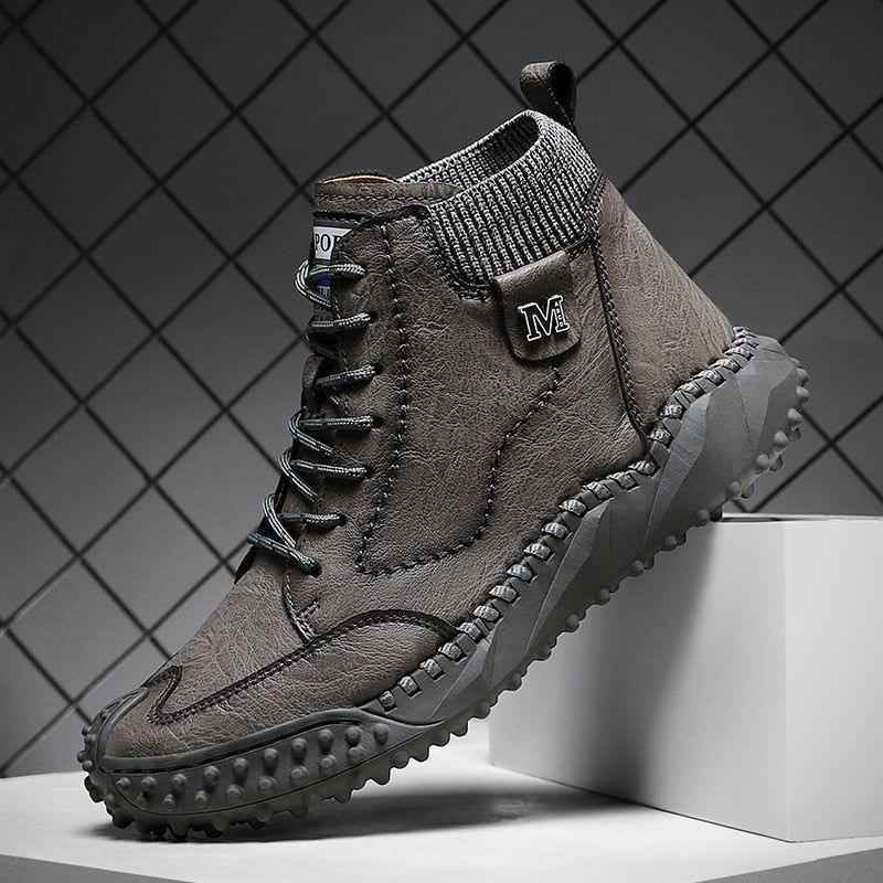 Leather Fashion Outdoor Ankle Boots Men&
