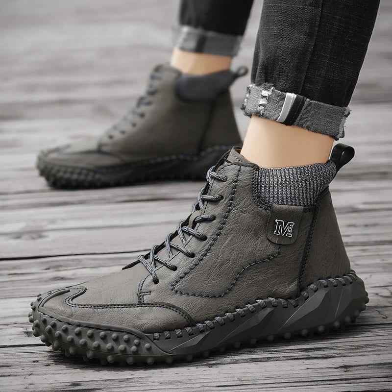 Leather Fashion Outdoor Ankle Boots Men&