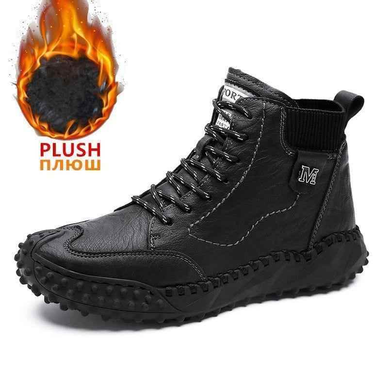 Leather Fashion Outdoor Ankle Boots Men&